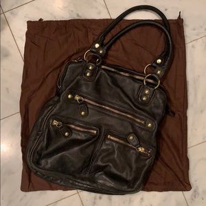 Linea Pella black leather purse